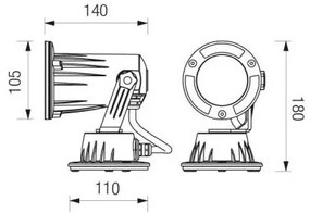 Sprint A Parete Con Griglia 6W Gu10 4000°K