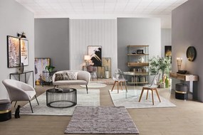 Set da 4 sedie WYNWOOD in policarbonato trasparente e gambe in faggio