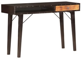 Tavolo Consolle 118x35x76 Cm İn Legno Massello Di Recupero /