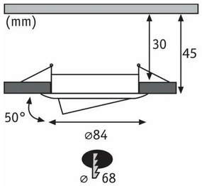 Paulmann 94471 - SET 3xLED/6W IP23 Lampada da incasso per bagno NOVA 230V