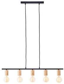 Brilliant - Lampadario a sospensione KERRY su cavo 5xE27/40W/230V nero/bambù