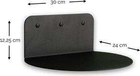 Mensola verde polveroso in metallo 30 cm Flex – Spinder Design