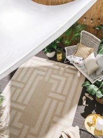 benuta Nest Tappeto per interno ed esterno Bronco Crema 120x170 cm - Tappeto outdoor per balcone, terrazzo e giardino