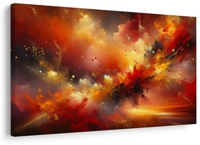 Quadro su tela – Esplosione di energia rossa