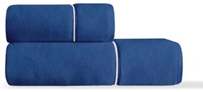 Set asciugamano bagno in spugna Maestri Cotonieri Queen  Colore Blu, Dimensioni e Misure Set 1+1