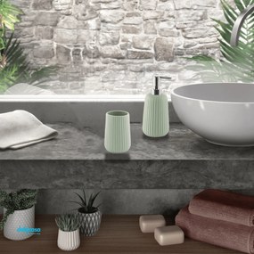 Gedy "Marika" Set Accessori Da Bagno 2 Pezzi Finitura Verde Salvia