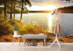 Carta da parati – Tramonto sul lago