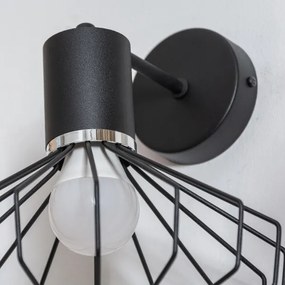 Lampada da parete SOLANO 1xE27/15W/230V nero/cromo lucido