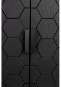 Cassettiera bassa in pino nero 140x58 cm Linc - White Label