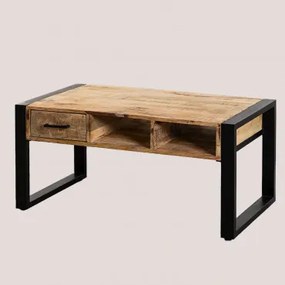 Tavolino da caffè in legno riciclato (90x45 cm) Keblar Style - Sklum