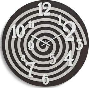 Orologio da parete rotondo D30 cm in legno laminato RSN - SPIRALE