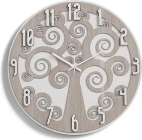Orologio da parete D50 ALBERO DELLA VITA 2 in legno laminato BRC