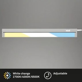 Brilo - Lampada sottopensile LED/6W/230V 2700/4000/6500K 54,5 cm argento