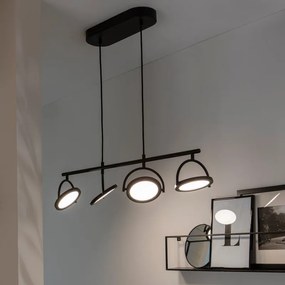 Lampadario LED design Diuna nero Ø95cm, luce con 3 temperature di colore 2816 lumen, INSPIRE