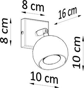 Applique da Parete GU10 OCULARE Orientabile in Acciaio