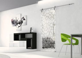 Porta scorrevole sinistra Stone in alluminio grigio, L 86 x H 215 cm, con binario Lux