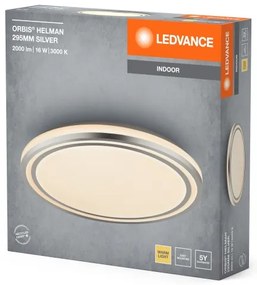 Ledvance - Plafoniera LED ORBIS HELMAN LED/16W/230V diametro 29,5 cm argento
