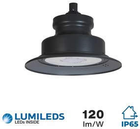 Lampione Stradale 40W LED Lumileds 120lm/w No Flickering Nero Colore Bianco Freddo 5.500 K