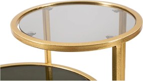 Tavolino rotondo in oro 40x50 cm - Mauro Ferretti