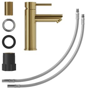 BATH DELUXE 28-017-03-64-02 - Rubinetto del lavandino RINGSTED 17,8 cm lucente ottone