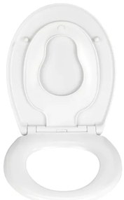WENKO 22973100-WC sedile WC DELOS 44,5x37,5 cm bianco/argento