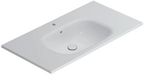 Ceramica Globo Boulevard Bl096 Lavabo 96x51 Installazione Sospesa O Su Mobile Sospeso Bianco