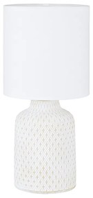 Lampada Da Scrivania Contemporanea Bellariva 1 Luce Ceramica Bianco Panna