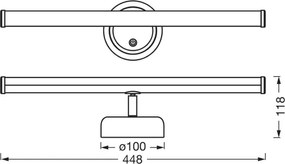 Osram - Lampada da parete ricaricabile LED dimmerabile NIGHTLUX LED/1,8W/5V nera
