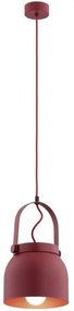 Argon 8282 - Lampadario a sospensione con filo LOGAN 1xE27/15W/230V diametro 20 cm rosso