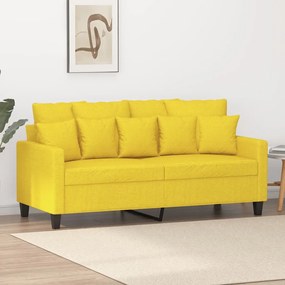 Divano A 2 Posti Giallo Chiaro 140 Cm İn Tessuto /