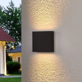 Applique da esterni a LED Trixy Lucande, Nero, Alluminio, Moderno, Applique LED da esterni