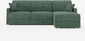 Tommy Divano Letto con penisola contenitore - design minimal e sfoderabile in tessuto smacchiabile simil cotone T33