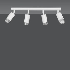 Lampada da Soffitto in Acciaio HIRO 4 Nero Cromo/Oro 4xGU10