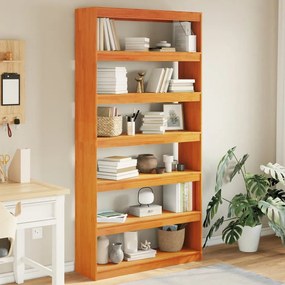 Libreria/divisorio 100x30x199,5 cm in legno massello di pino