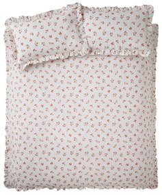 Set copripiumino e federa bianco per letto matrimoniale e per letto esteso 230x220 cm Frill Ditsy Floral – Catherine Lansfield