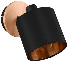 Faretto nero/di colore naturale ø 12 cm Tommy – Reality