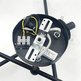 Brilagi - Lampadario a soffitto MALIVA 6xE14/15W/230V nero/fumé