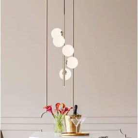 Zuma Line P0574-05E-F7AA - Lampadario a sospensione con filo ARCTURUS 5xG9/4W/230V oro