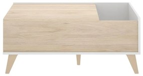 Tavolino con piano in melaminico TAVOLINO NESS bianco 99x60cm