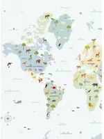 Coordonne Carta da parati panoramica Animal Map - Prisma