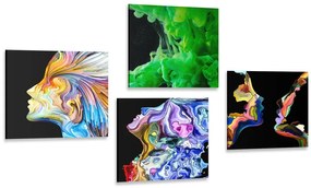 Set di quadri – Astrazione multicolore