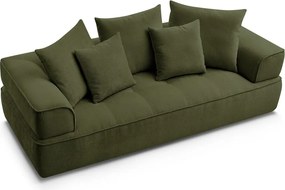 Divano verde con rivestimento in ciniglia 237 cm Whesley – Bobochic Paris