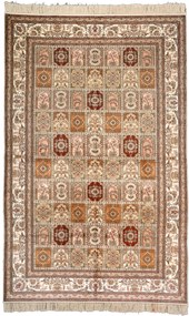 Ghom Tappeto 250x160 Beige (Cina) Annodato A Mano