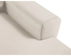 Divano angolare beige allungabile e con contenitore (con penisola a destra/con chaise lounge) con rivestimento in velluto Kyoto – Cosmopolitan Design