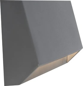 Lampada da parete esterna moderna grigio scuro con LED IP65 - Sandstone 2