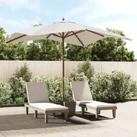 Ombrellone da Giardino con Palo in Legno Sabbia 300x300x273 cm 363191