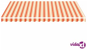 vidaXL Tessuto di Ricambio per Tenda da Sole Giallo e Arancio 4x3 m