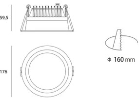 LED2 - Luce da bagno da incasso LED ZETA LED/25W/230V 3000K IP44