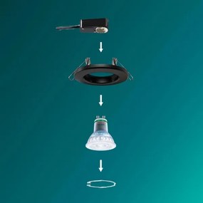 Philips - Faretto da incasso PERIDOT 1xGU10/7W/230V nero