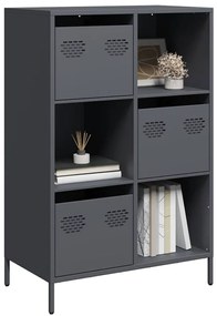 Credenza Antracite 68x39x103,5 Cm Acciaio /